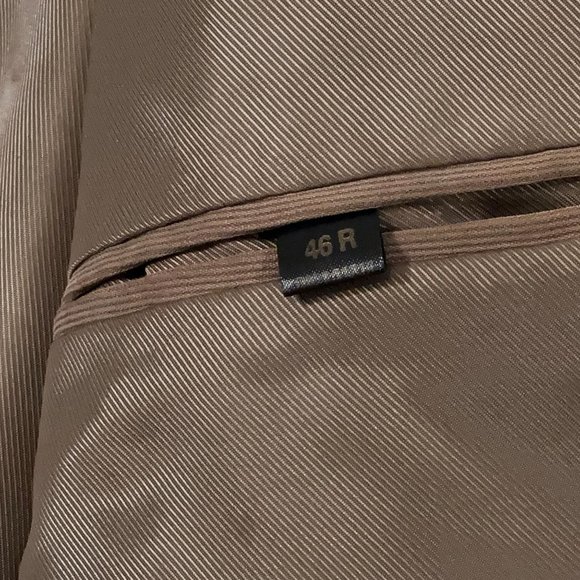 Alfani 100% Silk Corduroy Blazer in Light Brown Men's Size 46R - Picture 7 of 11